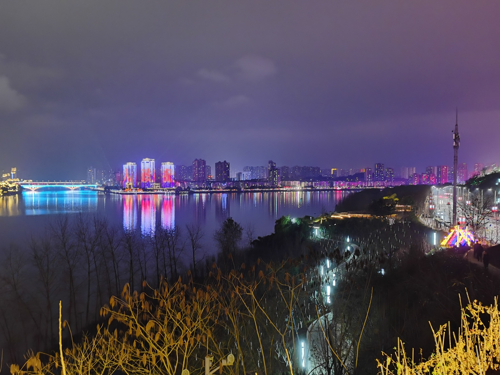 合川夜景图片